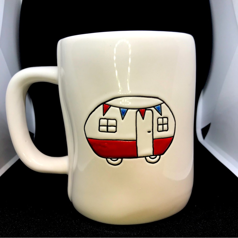 Rae Dunn Star Spangled Cutie Camper Art Blue Interior Mug Cup by Magenta Artisan